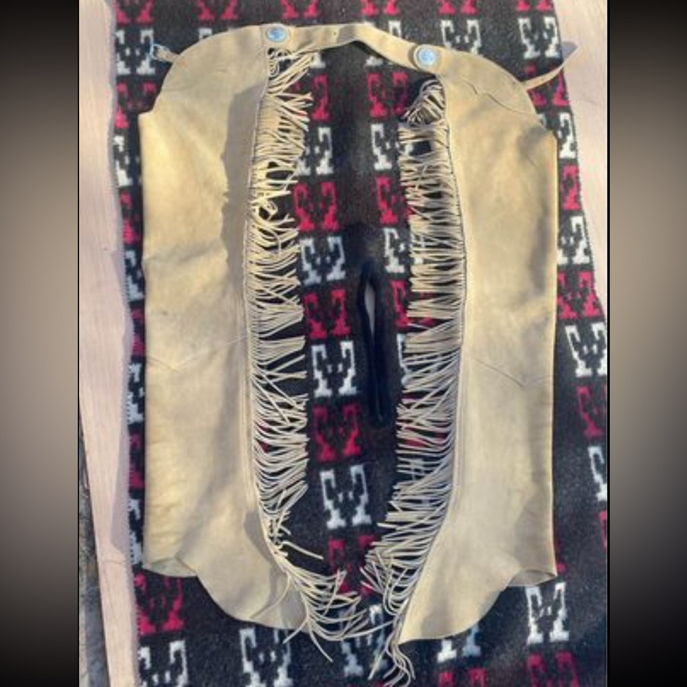 Suede w/ Fringe Riding Chaps Sz S